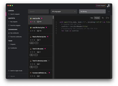 online code snippet free.